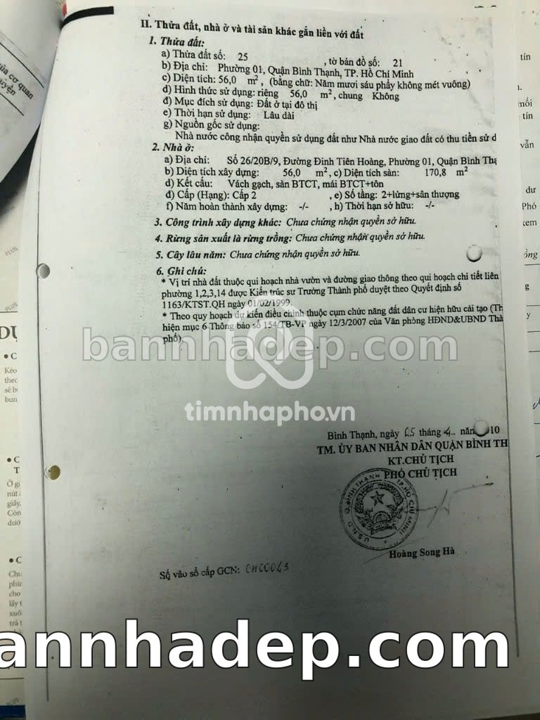 Bán nhà 26/20b/9 Lê Văn Duyệt phường 1 quận Bình Thạnh - Hinh 3
