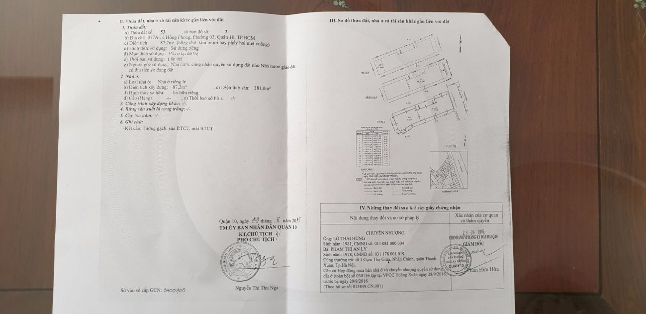 Bán nhà 477-477A-477B Lê Hồng Phong Phường Vườn Lài - Hinh 2