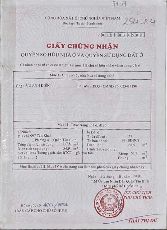 Bán nhà 10 Tân Khai Phường Tân Sơn Nhất - Hinh 2