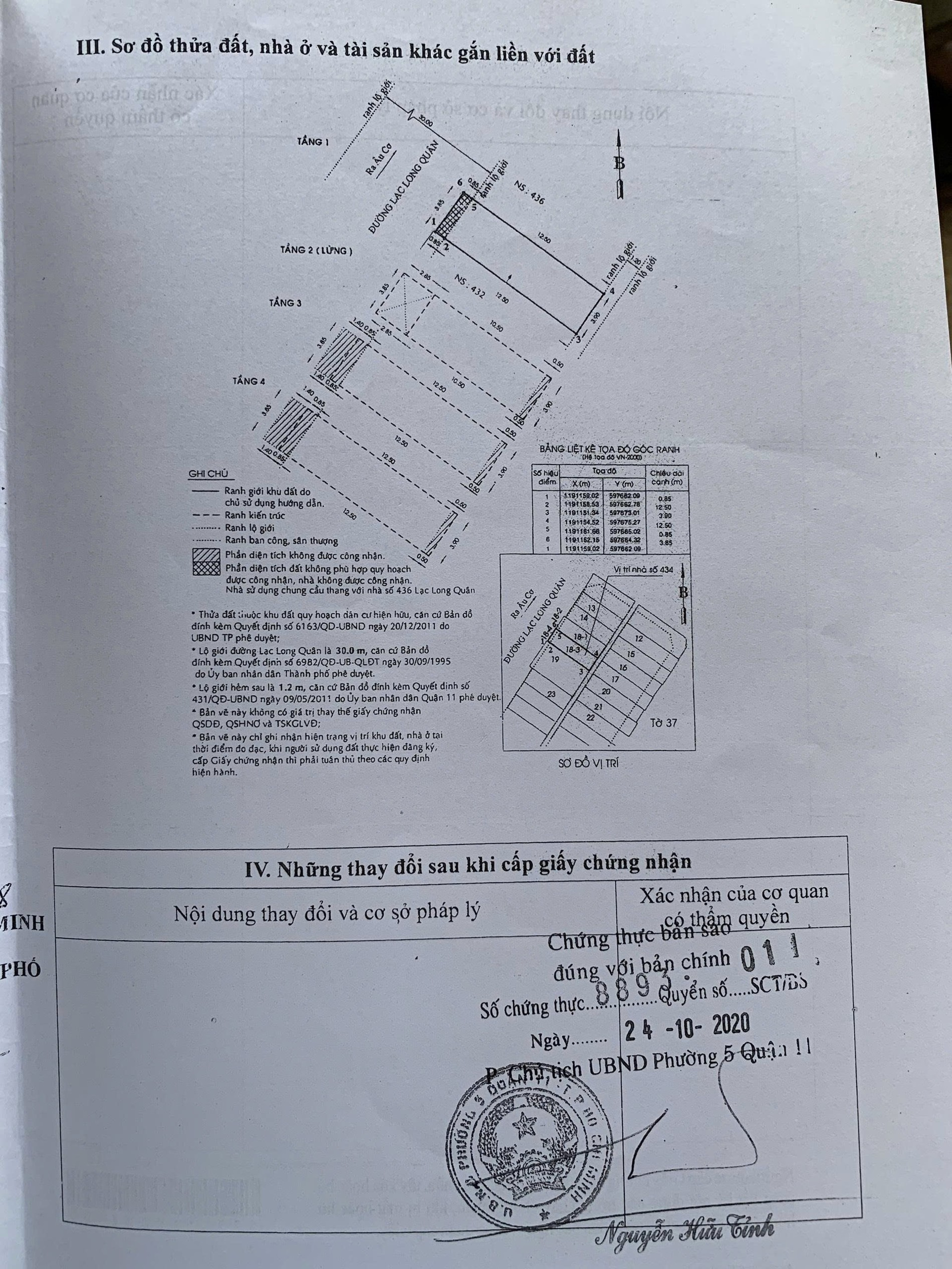 Bán nhà 434-436 Lạc Long Quân Phường Hòa Bình - Hinh 9