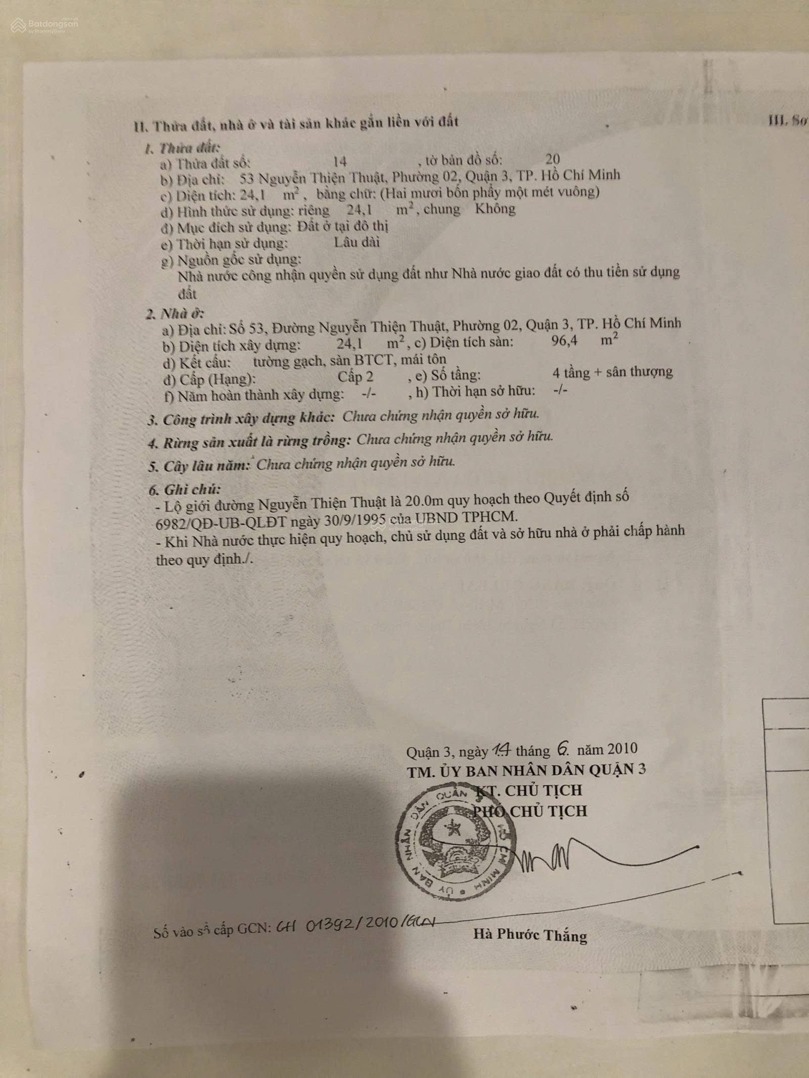 Bán nhà 53 Nguyễn Thiện Thuật Phường Bàn Cờ - Hinh 5