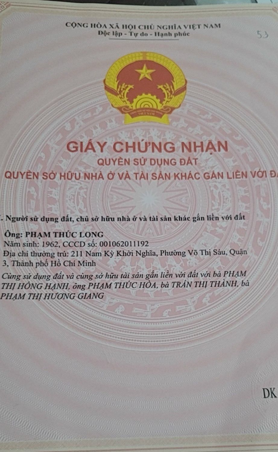 Bán nhà 211Thửa: 8Tờ: 27 Nam Kỳ Khởi Nghĩa Phường Xuân Hòa - Hinh 2