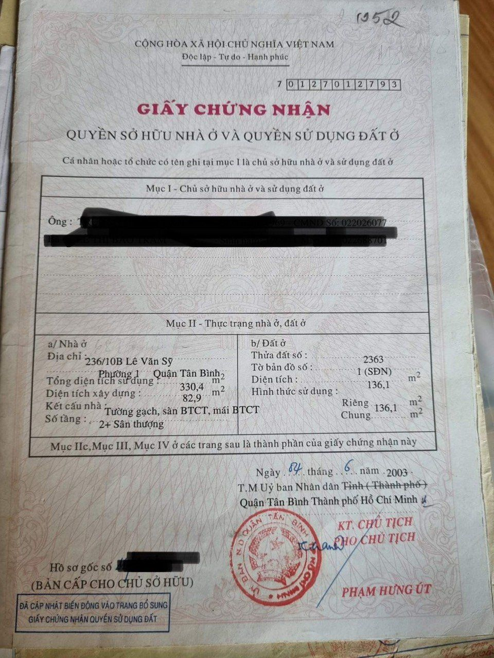 Bán nhà 68-70 Tân Canh Phường Tân Sơn Hòa - Hinh 4
