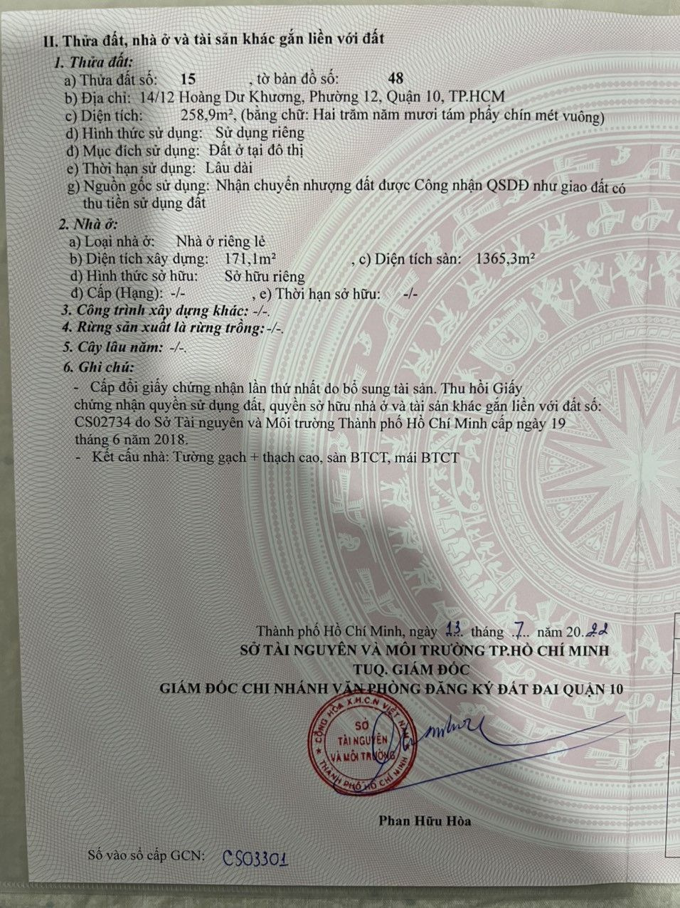 Bán nhà 14/12 Hoàng Dư Khương Phường Hòa Hưng - Hinh 3