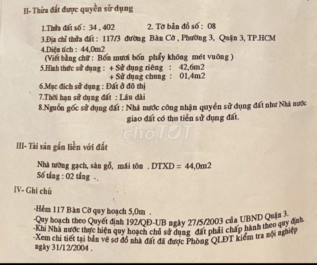Bán nhà 117/3-117/3A Bàn Cờ Phường Bàn Cờ - Hinh 6