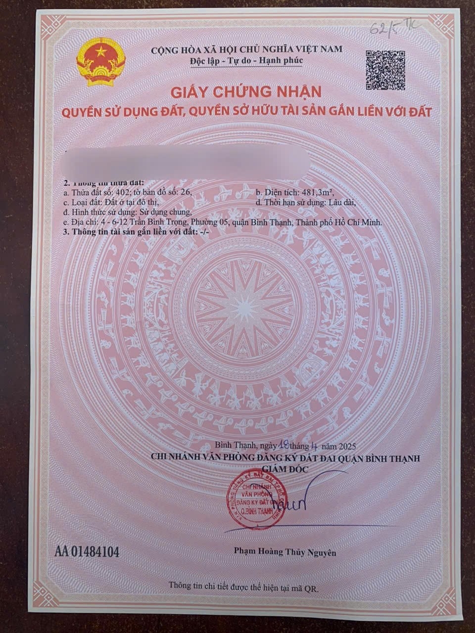 Bán nhà 4-6-12 Trần Bình Trọng Phường Bình Lợi Trung - Hinh 2