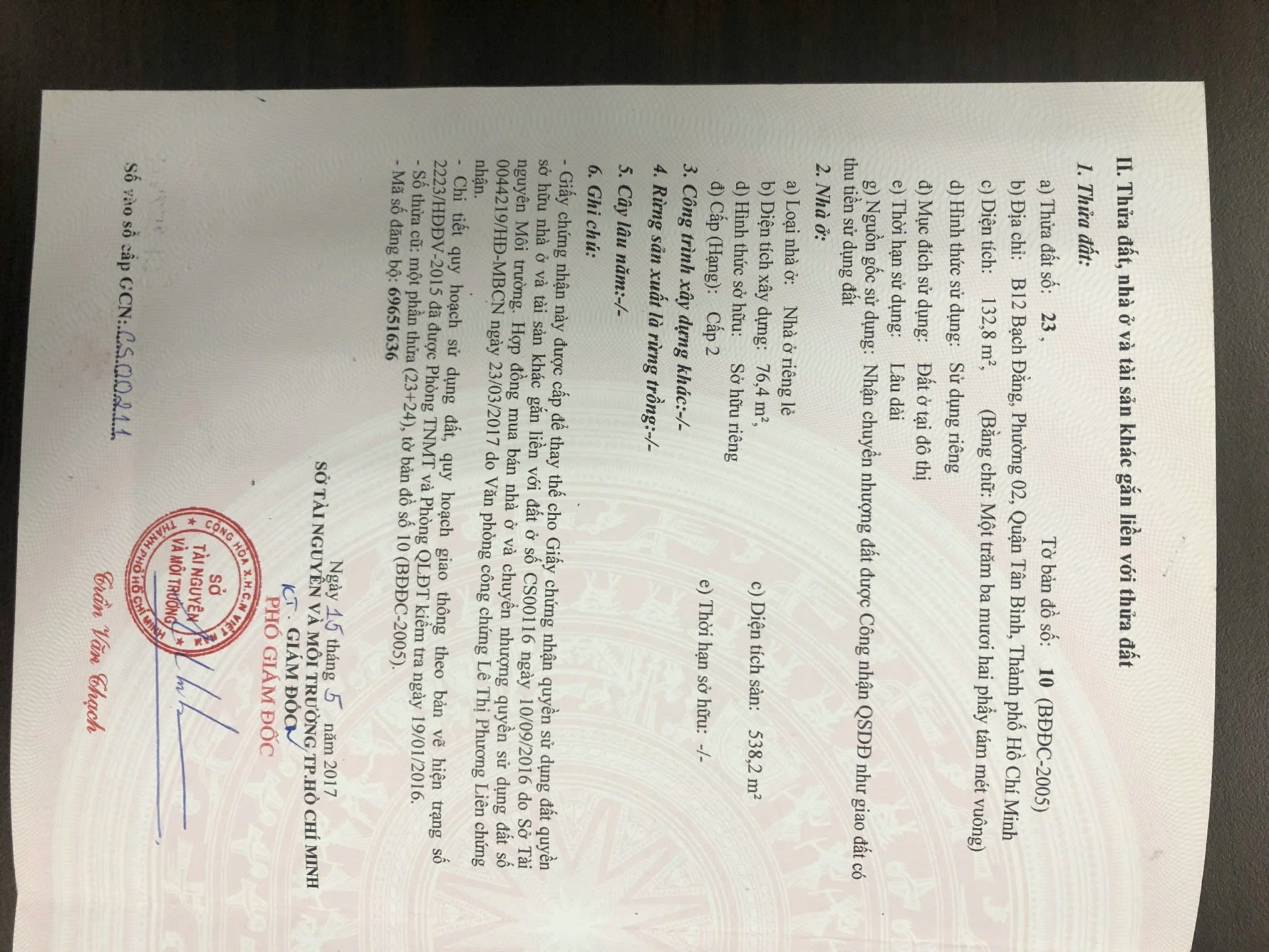 Bán nhà B12Thửa: 23Tờ: 102005 Bạch Đằng Phường Tân Sơn Hòa - Hinh 11