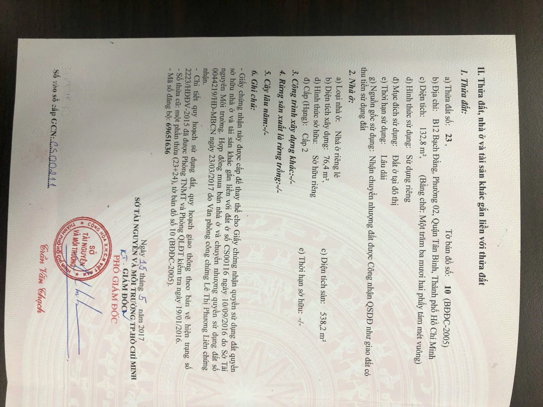 Bán nhà B12Thửa: 23Tờ: 102005 Bạch Đằng Phường Tân Sơn Hòa - Hinh 7
