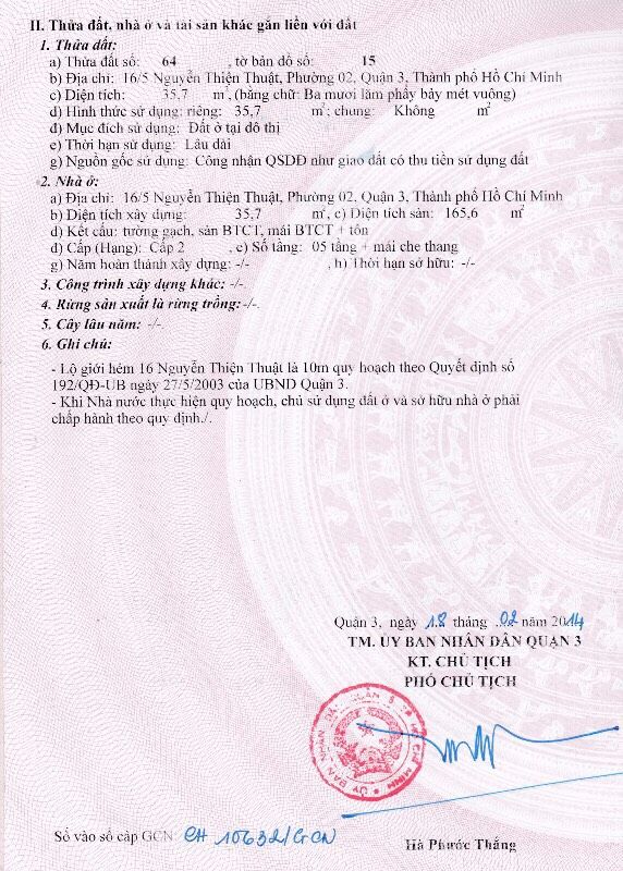 Bán nhà 16/5 Nguyễn Thiện Thuật Phường Bàn Cờ - Hinh 2