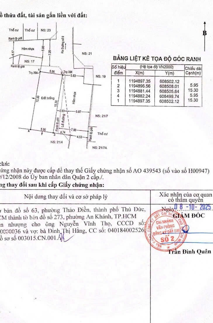Bán nhà Thửa: 536Tờ: 273 Số 63 Phường An Khánh - Hinh 3