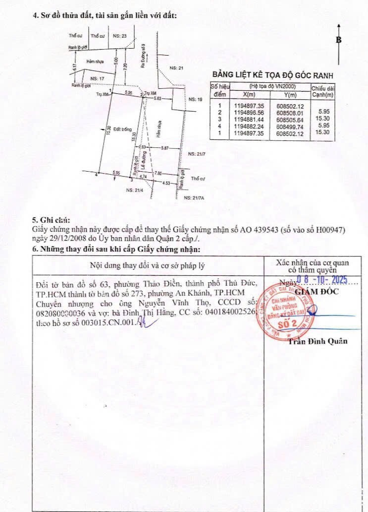 Bán nhà Thửa: 536Tờ: 273 Số 63 Phường An Khánh - Hinh 4