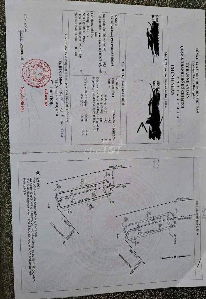 Bán nhà 362-364 Hưng Phú Quận 8 - Hinh 4