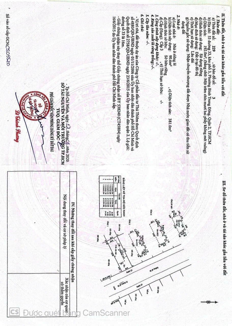 Bán Nhà 53Thửa: 229Tờ: 3 Số 33 Phường Bình Trưng - Hinh 2