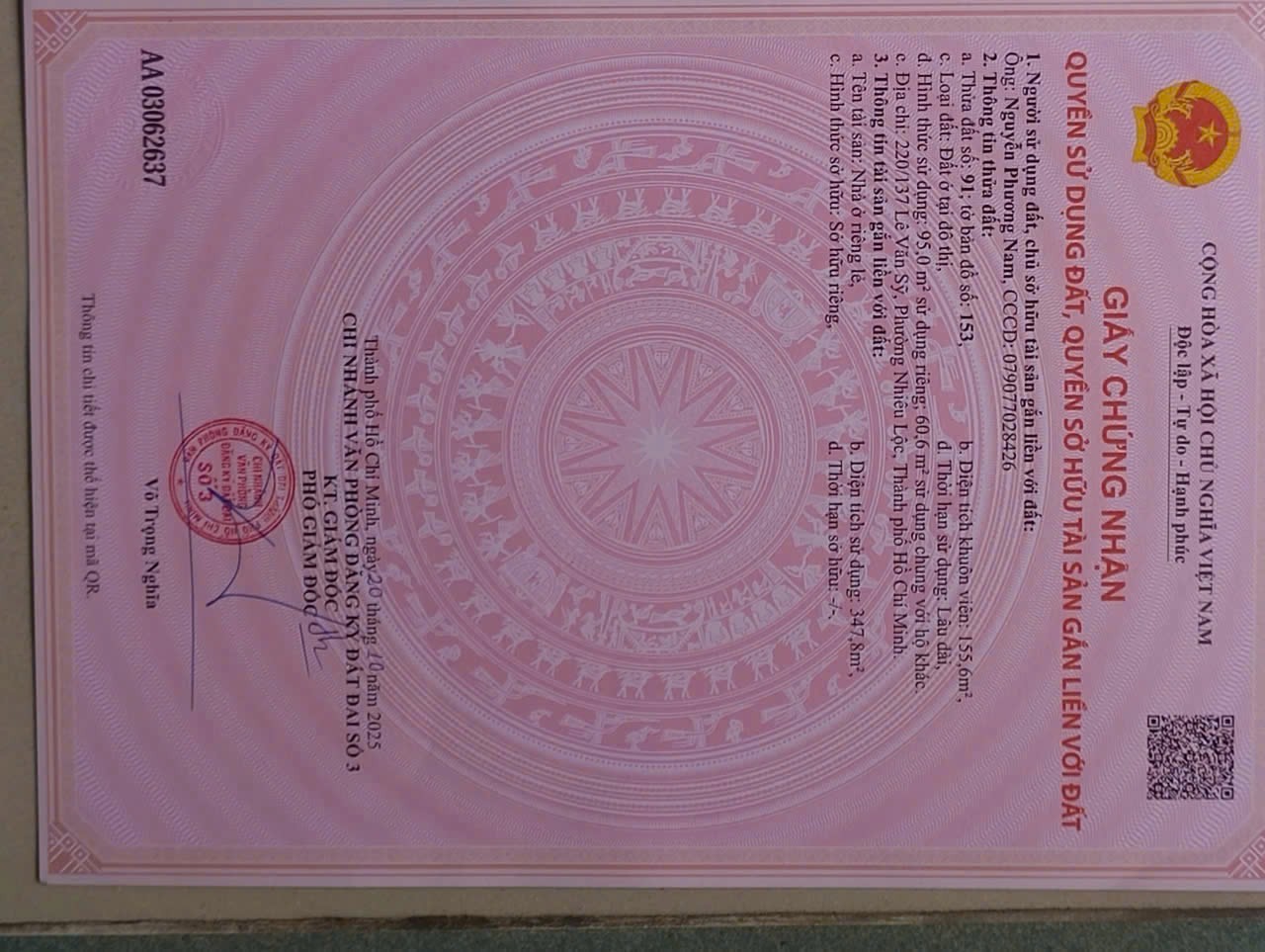 Bán nhà 220/137 Lê Văn Sỹ Phường Nhiêu Lộc - Hinh 1