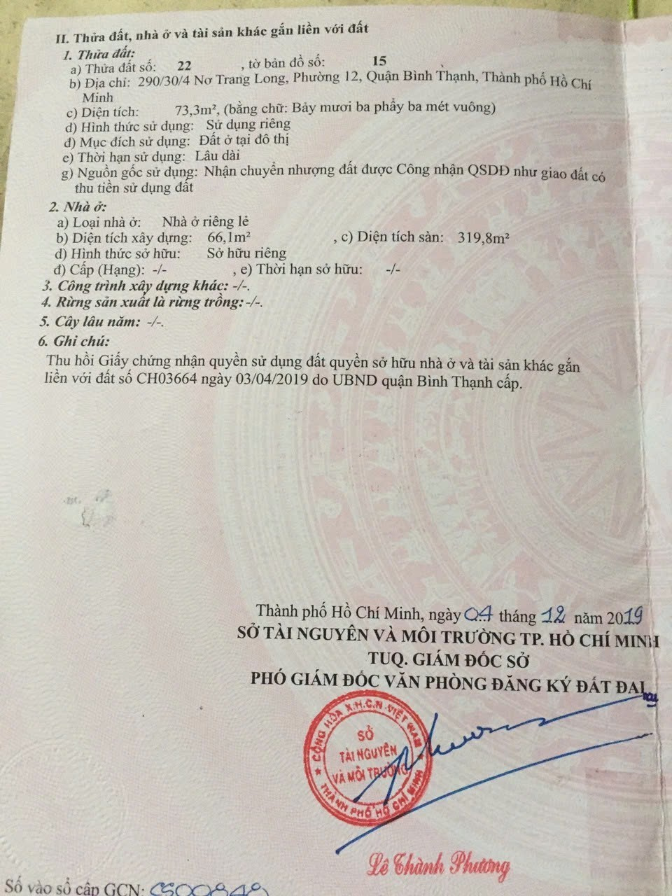 Bán nhà 290/30/4 Nơ Trang Long Phường Bình Thạnh - Hinh 2