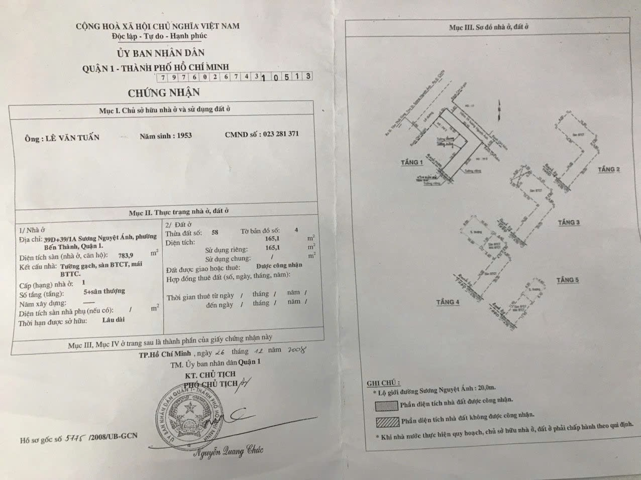 Bán nhà 39D-39/1A-39/2 Sương Nguyệt Ánh Phường Bến Thành - Hinh 5