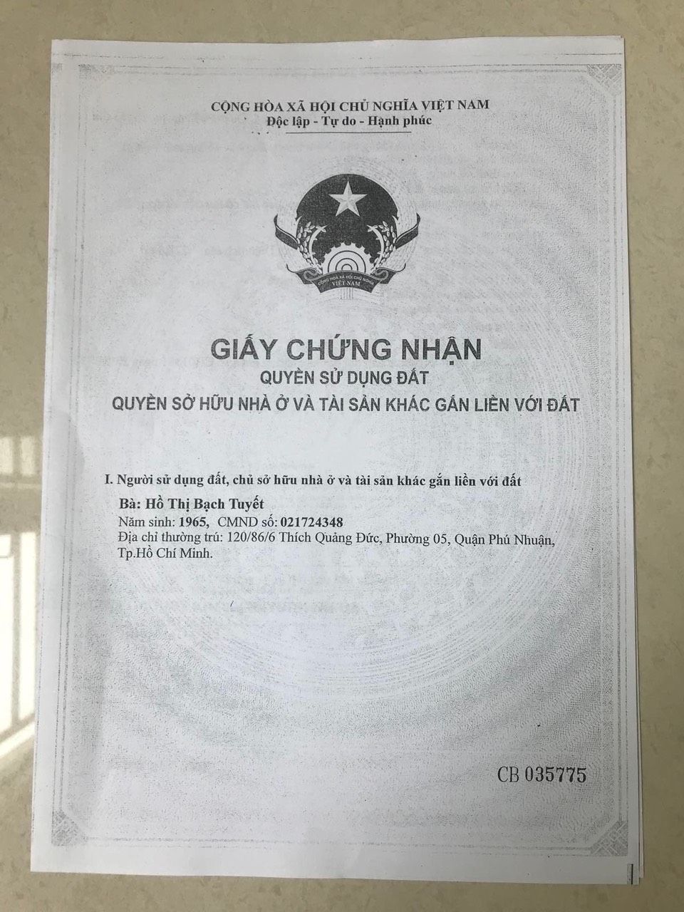 Bán nhà 120/86A/7 Thích Quảng Đức Phường Đức Nhuận - Hinh 5