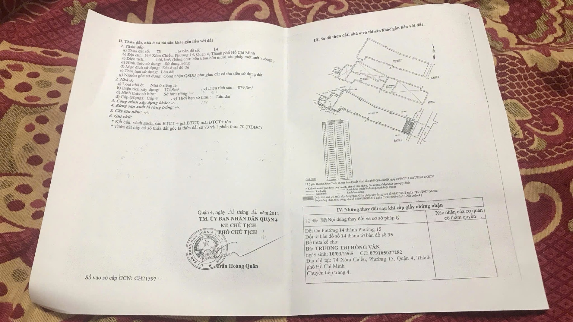 Bán nhà 144 Xóm Chiếu Quận 4 - Hinh 2