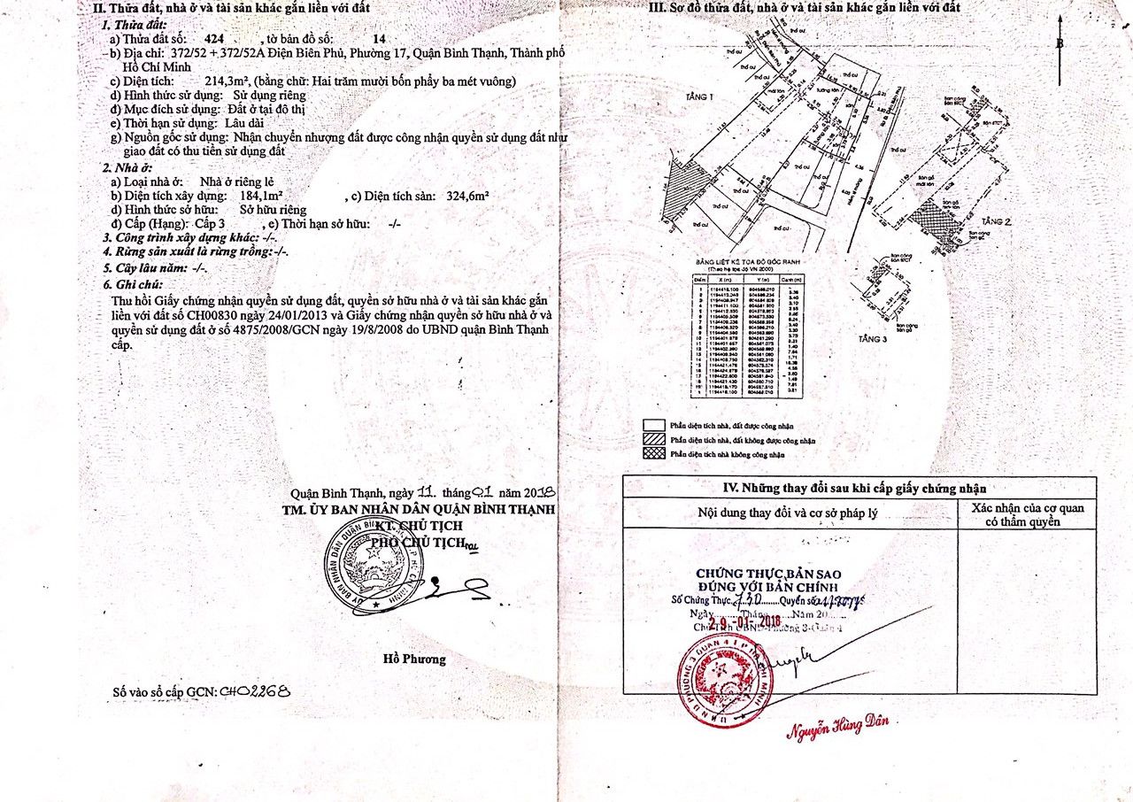 Bán nhà 372/52+372/52A Điện Biên Phủ Phường Gia Định - Hinh 2
