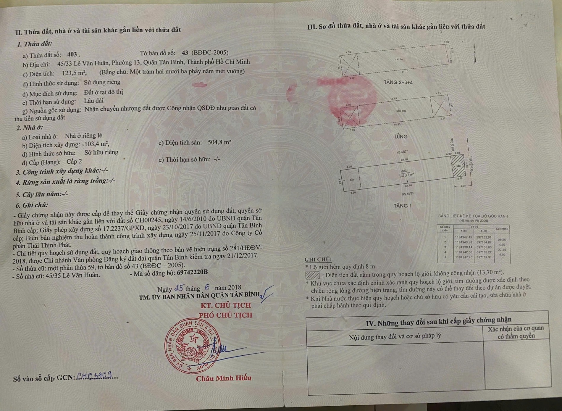 Bán nhà 45/33Thửa: 403Tờ: 43 Lê Văn Huân Phường Tân Bình - Hinh 6