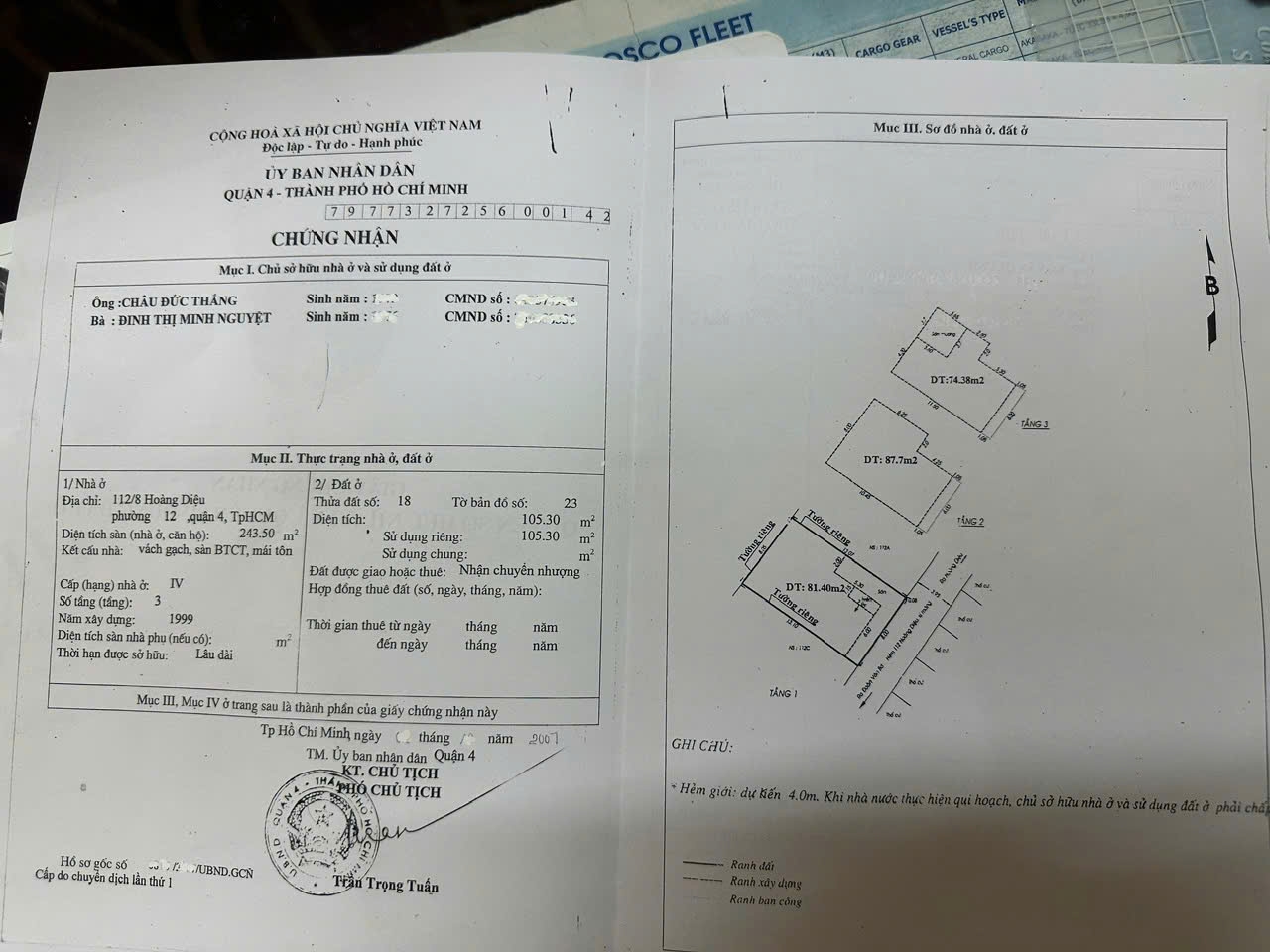 Bán nhà 112/8 Hoàng Diệu Phường Xóm Chiếu - Hinh 3