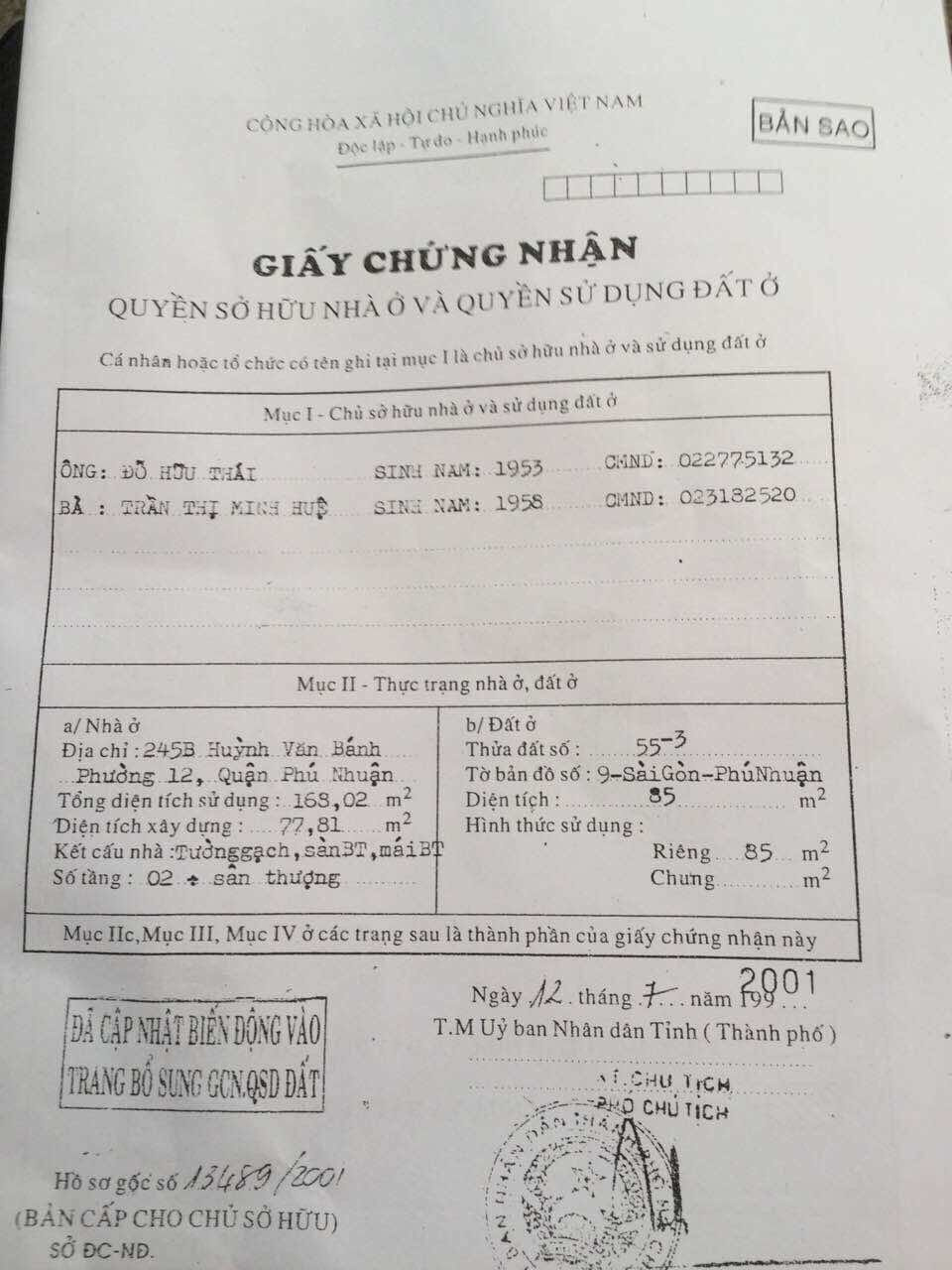 Bán nhà 245b Huỳnh Văn Bánh Phường Phú Nhuận - Hinh 3