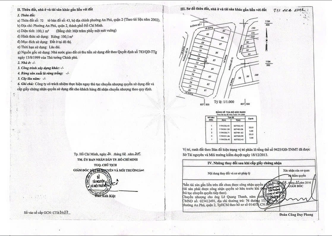 Bán Đất 13-15Thửa: 72, 73Tờ: 43 Số 7B Phường Bình Trưng - Hinh 5