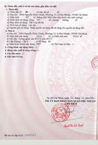 Bán Nhà 100a Nguyễn Đình Chính Phường Phú Nhuận - Hinh 2
