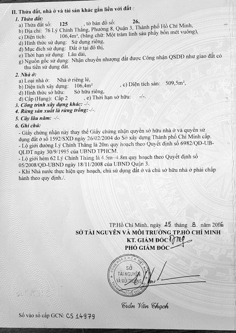 Bán nhà 76 Lý Chính Thắng Phường Xuân Hòa - Hinh 2