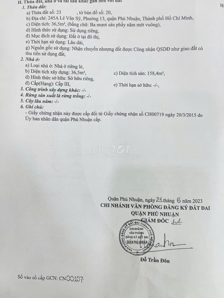 Bán nhà 245A Lê Văn Sỹ Phường Phú Nhuận - Hinh 3