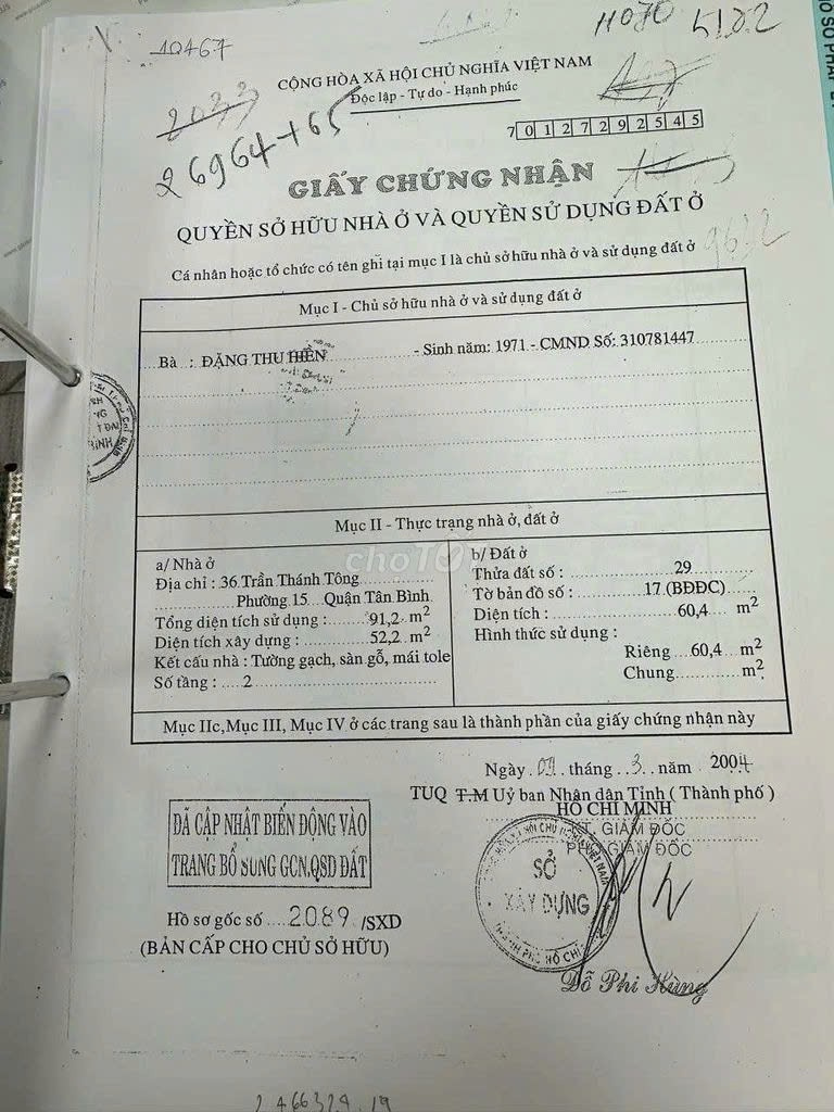 Bán nhà 56 Trần Thánh Tông Phường Tân Bình - Hinh 5