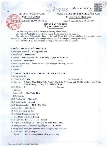 Bán nhà 9 Mạc Thiên Tích Phường Chợ Lớn - Hinh 4