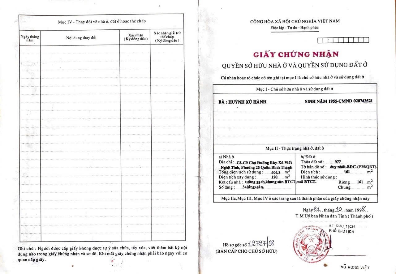 Bán nhà 31/18 Ung Văn Khiêm Phường Thạnh Mỹ Tây - Hinh 3