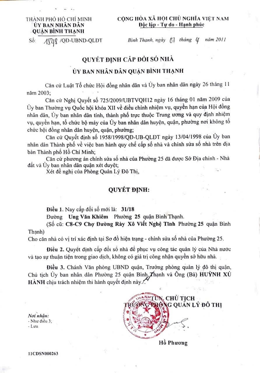 Bán nhà 31/18 Ung Văn Khiêm Phường Thạnh Mỹ Tây - Hinh 6