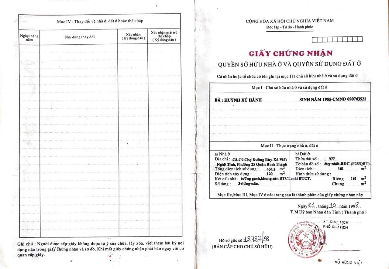 Bán nhà 31/18 Ung Văn Khiêm Phường Thạnh Mỹ Tây - Hinh 8