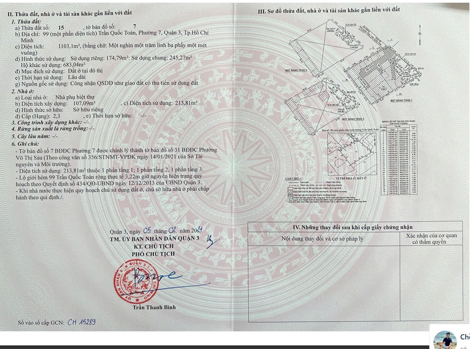 Bán nhà 99Thửa: 15Tờ: 7 Trần Quốc Toản Phường Xuân Hòa - Hinh 6