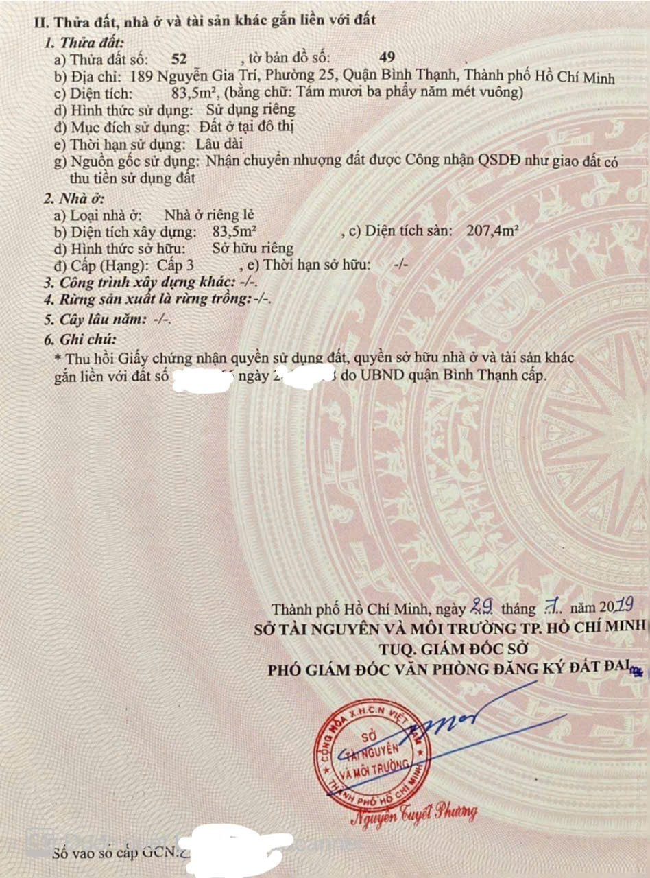 Bán nhà 187-189 Nguyễn Gia Trí Phường Thạnh Mỹ Tây - Hinh 6