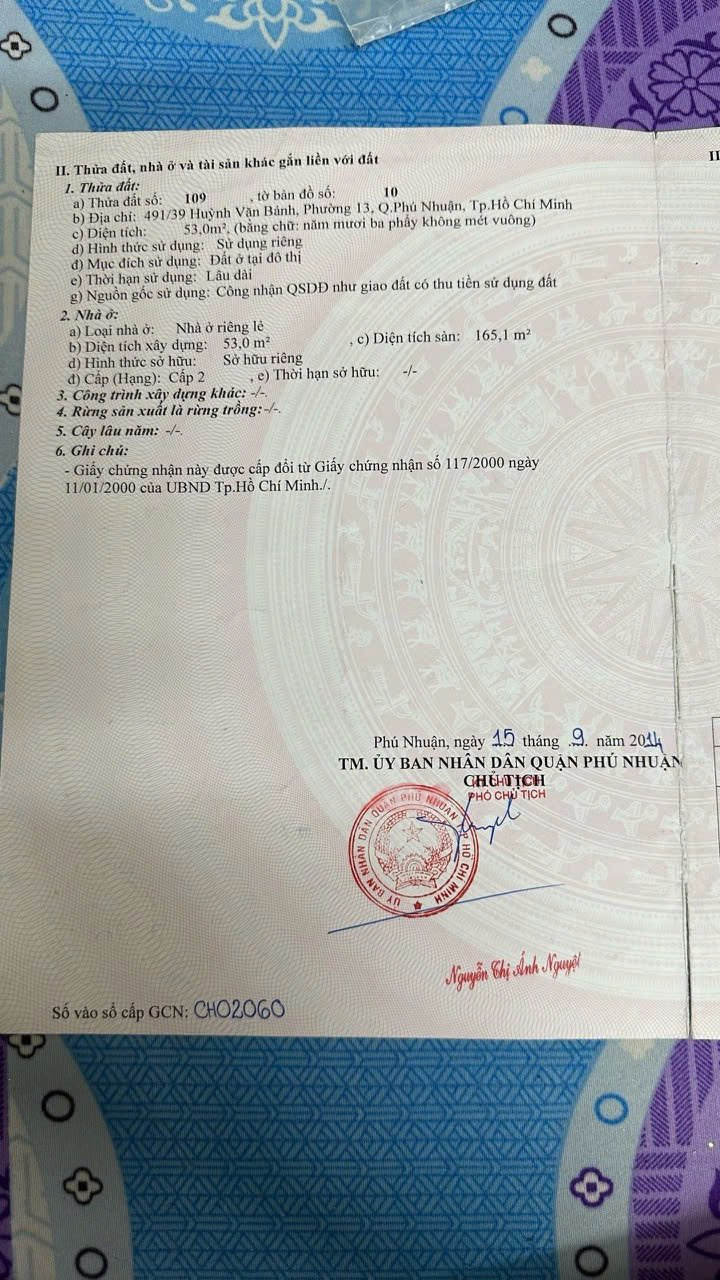 Bán Nhà 491/39 Huỳnh Văn Bánh Phường Phú Nhuận - Hinh 2