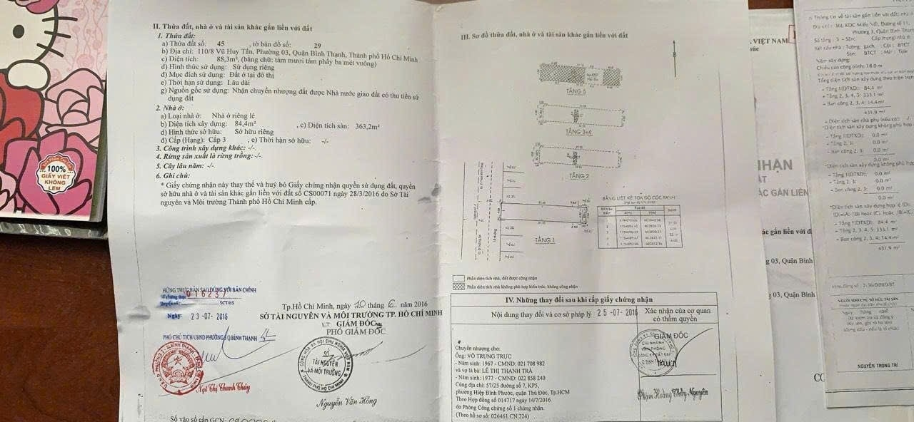 Bán nhà 110/8-110/10 Vũ Huy Tấn Bình Thạnh - Hinh 5