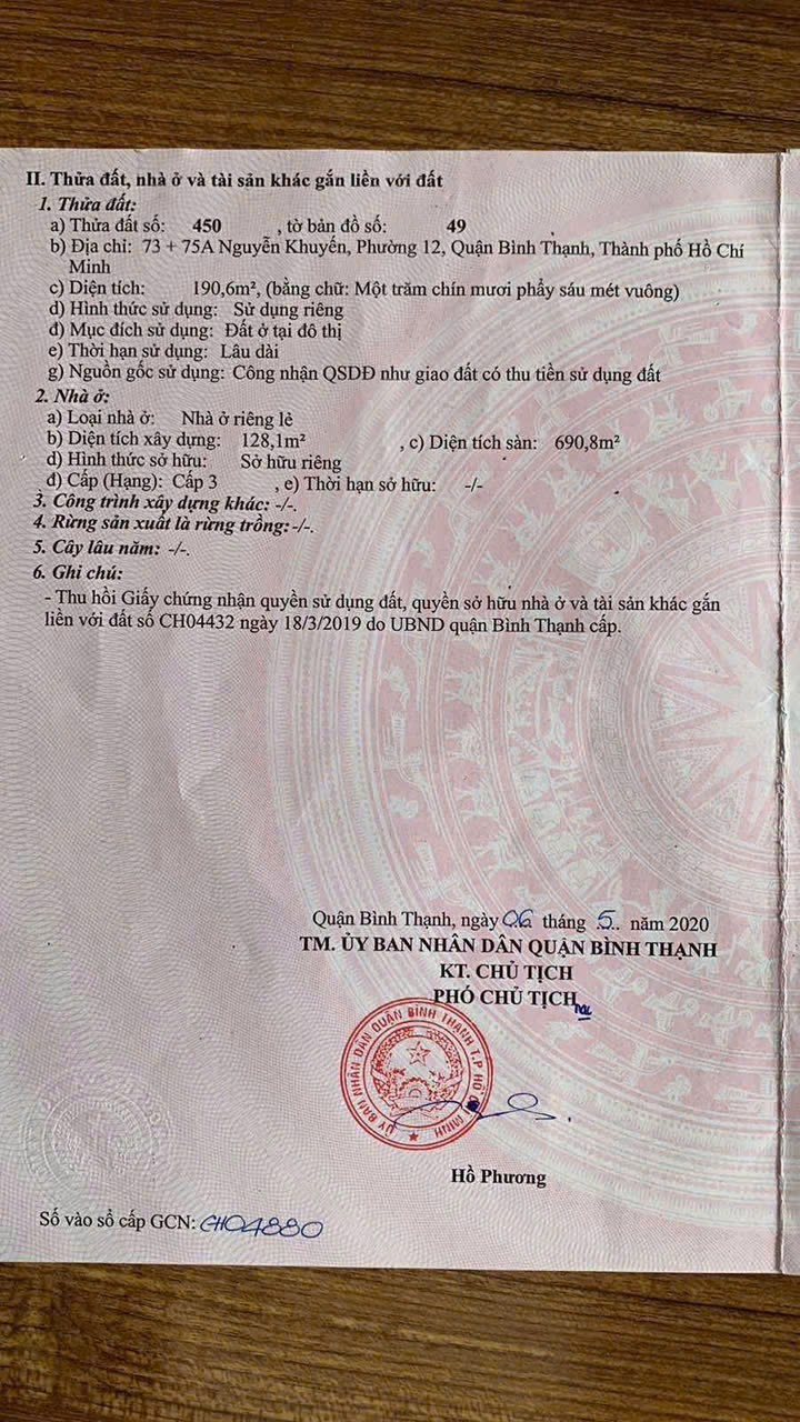 Bán nhà 73-75A Nguyễn Khuyến Phường Bình Thạnh - Hinh 4