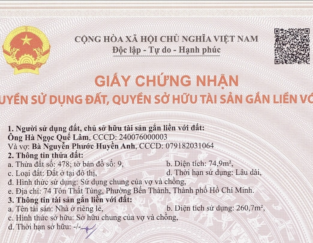 Bán nhà 74 Tôn Thất Tùng Phường Bến Thành - Hinh 3