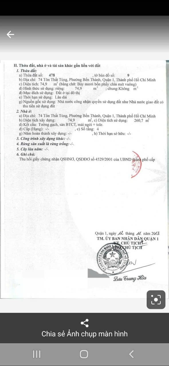 Bán nhà 74 Tôn Thất Tùng Phường Bến Thành - Hinh 8