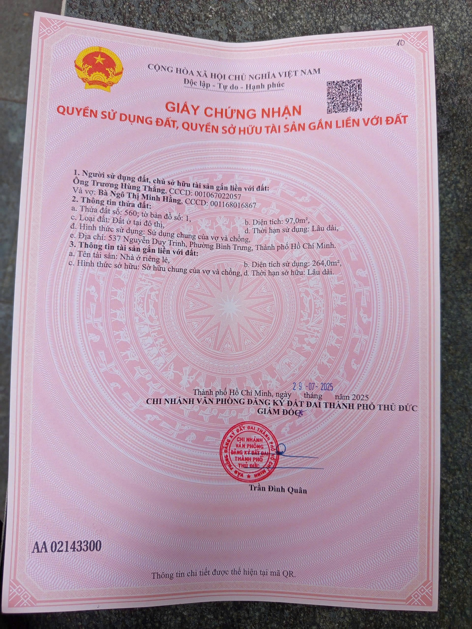Bán nhà 535-537 Nguyễn Duy Trinh Phường Bình Trưng - Hinh 6