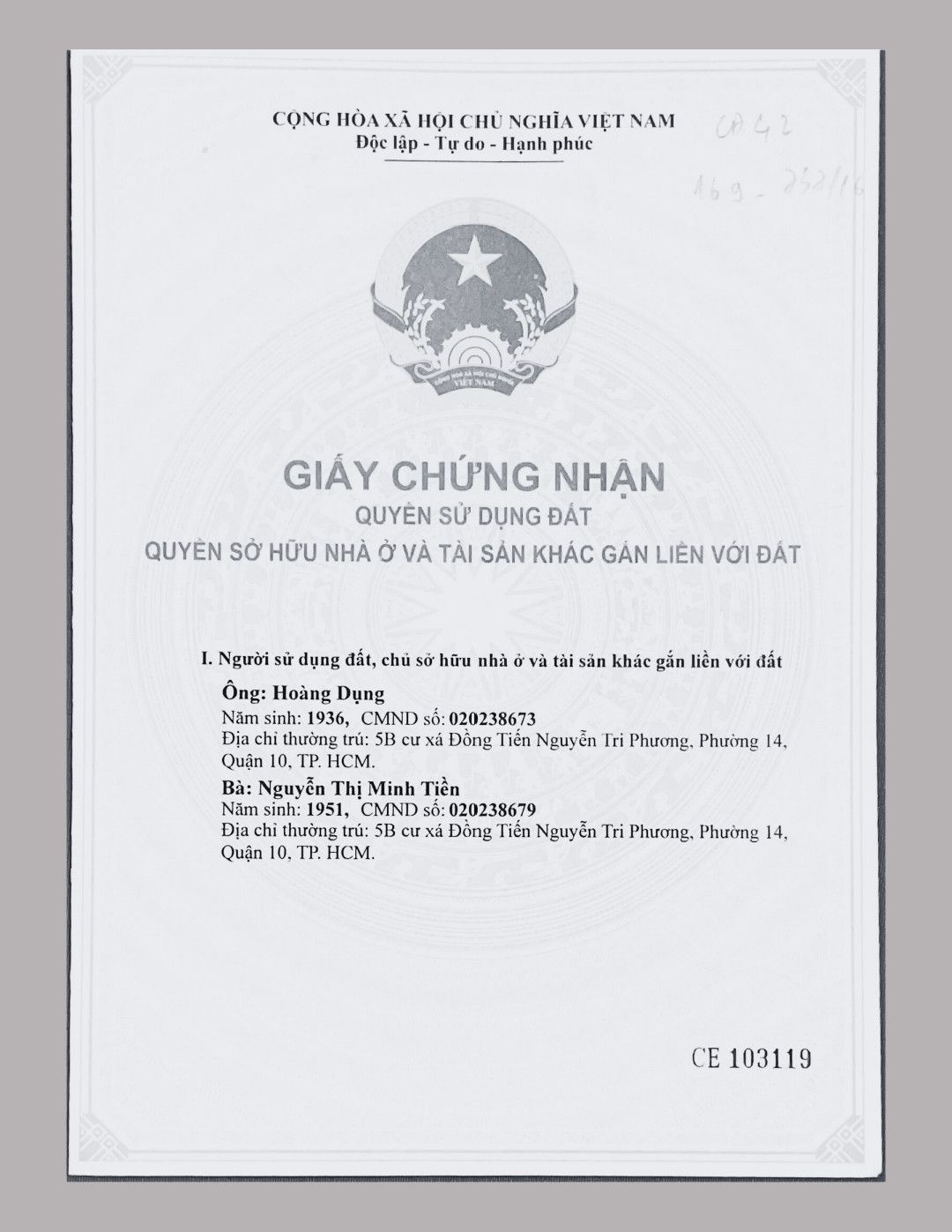 Bán nhà 5BThửa: 38Tờ: 43 Cư Xá Đồng Tiến Phường Diên Hồng - Hinh 3