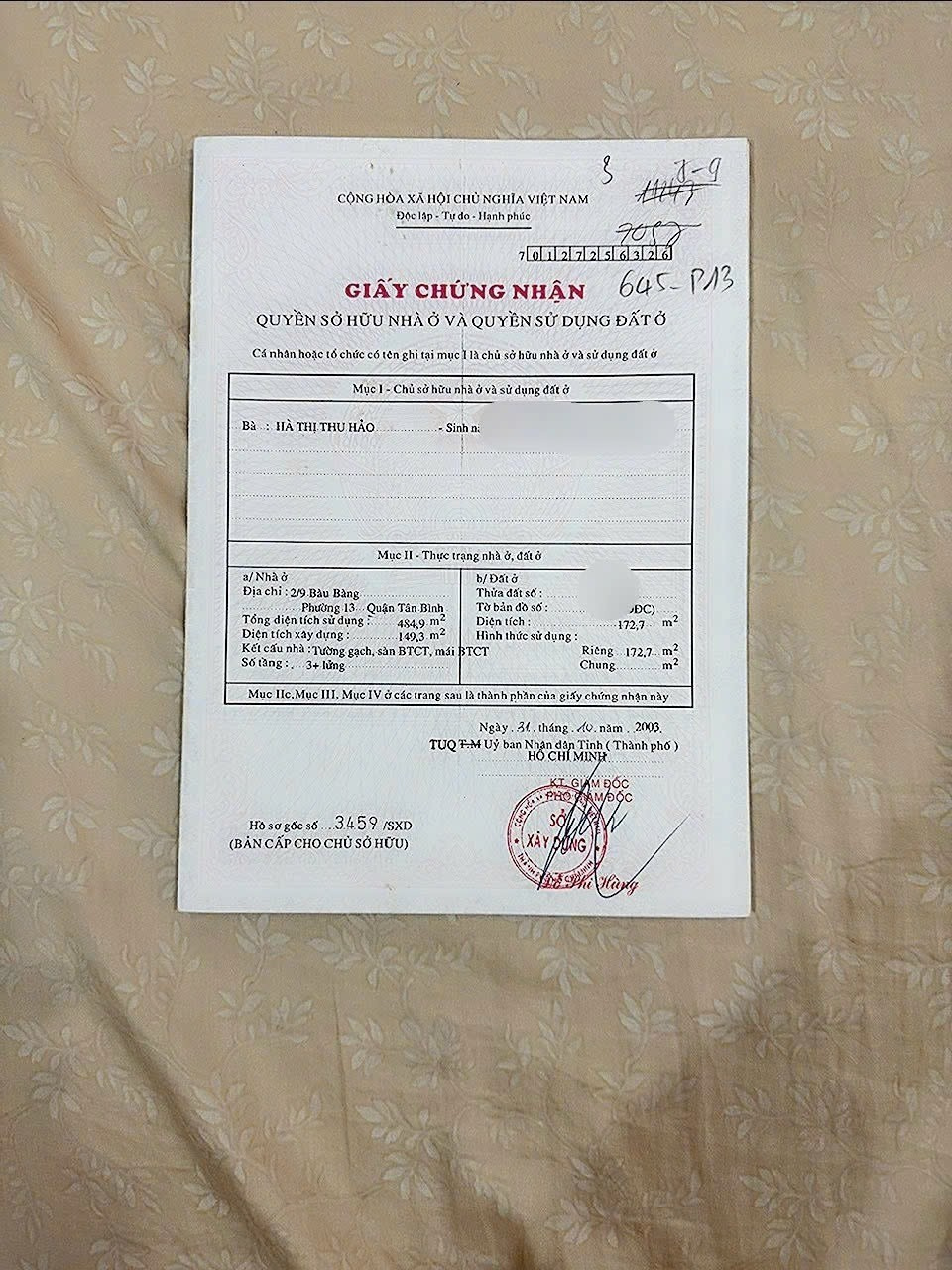 Bán nhà 2/9Thửa: 36Tờ: 87 Bàu Bàng Phường Tân Bình - Hinh 4