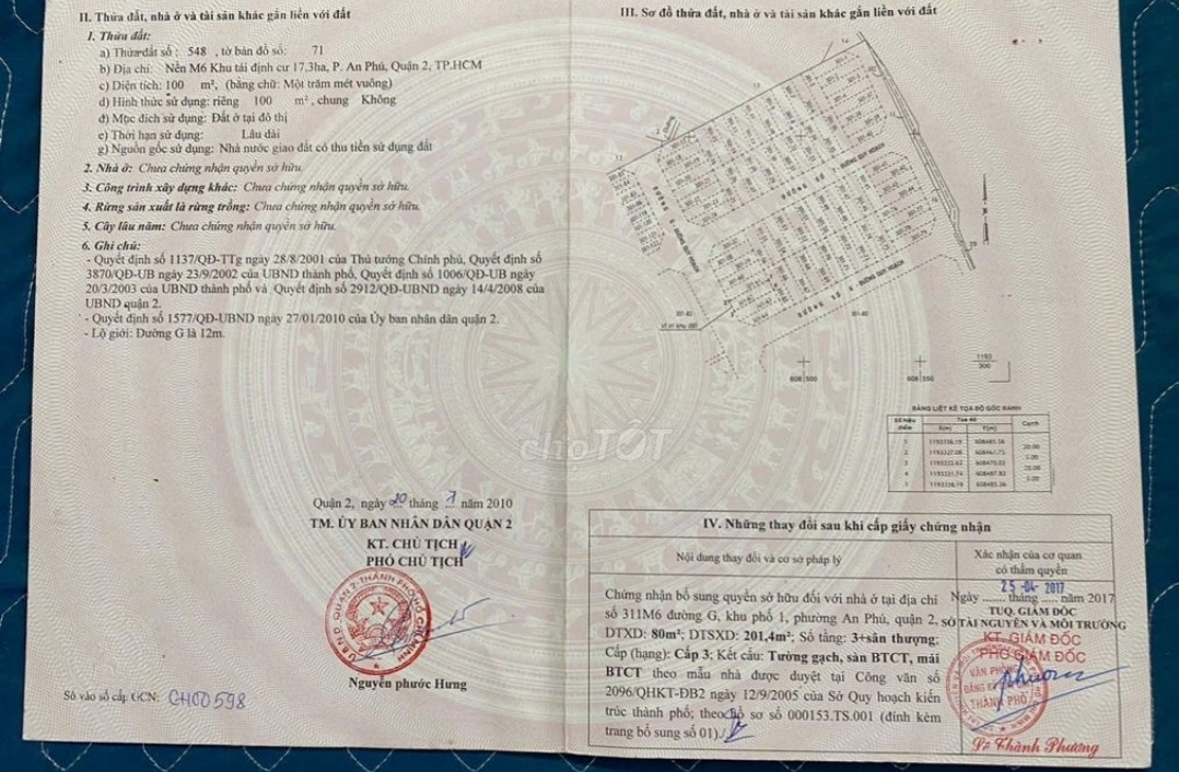 Bán nhà 311M6Thửa: 548Tờ: 71 G Phường Bình Trưng - Hinh 3