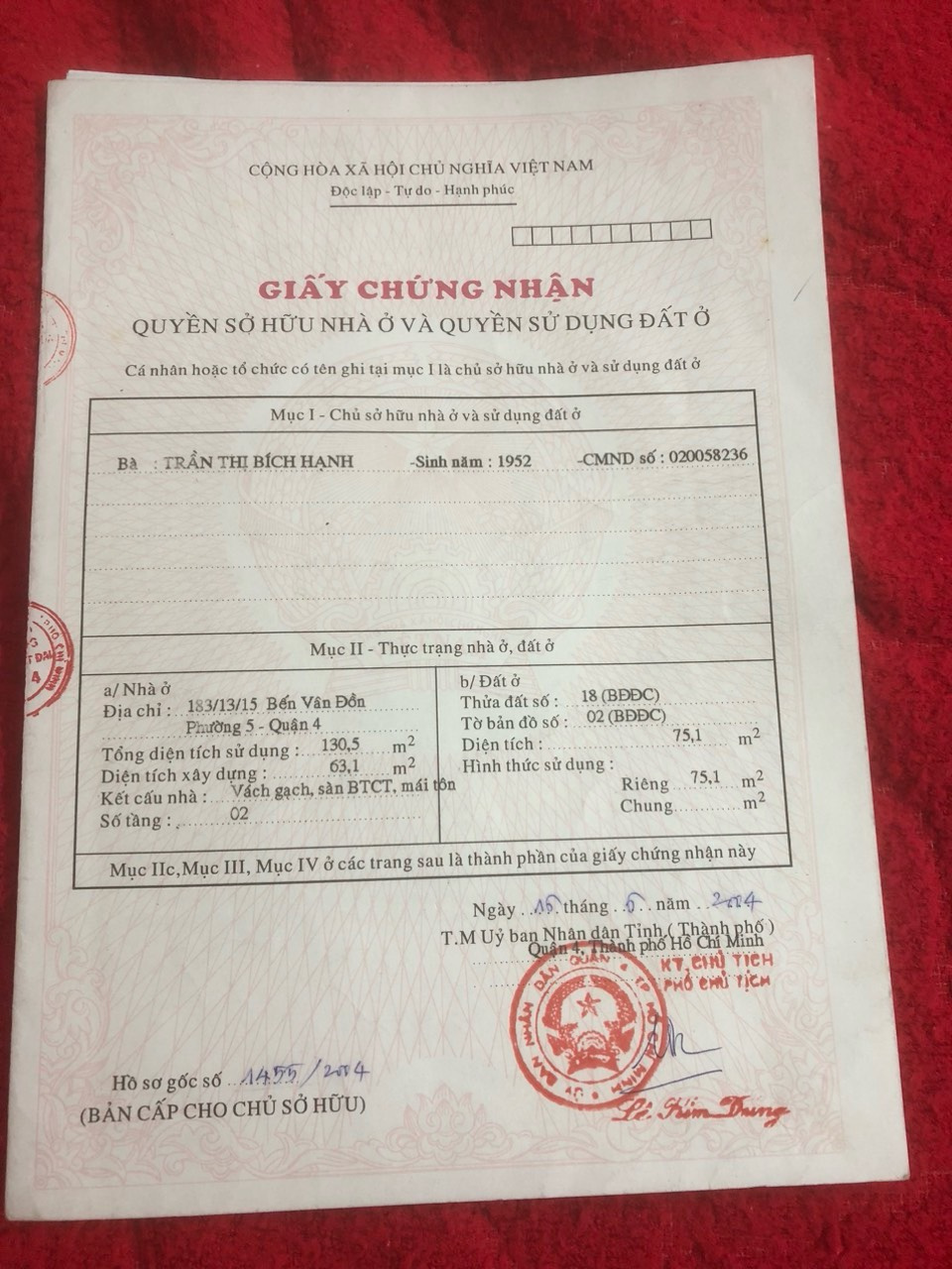 Bán nhà 183/13/15 Bến Vân Đồn Phường Vĩnh Hội - Hinh 2