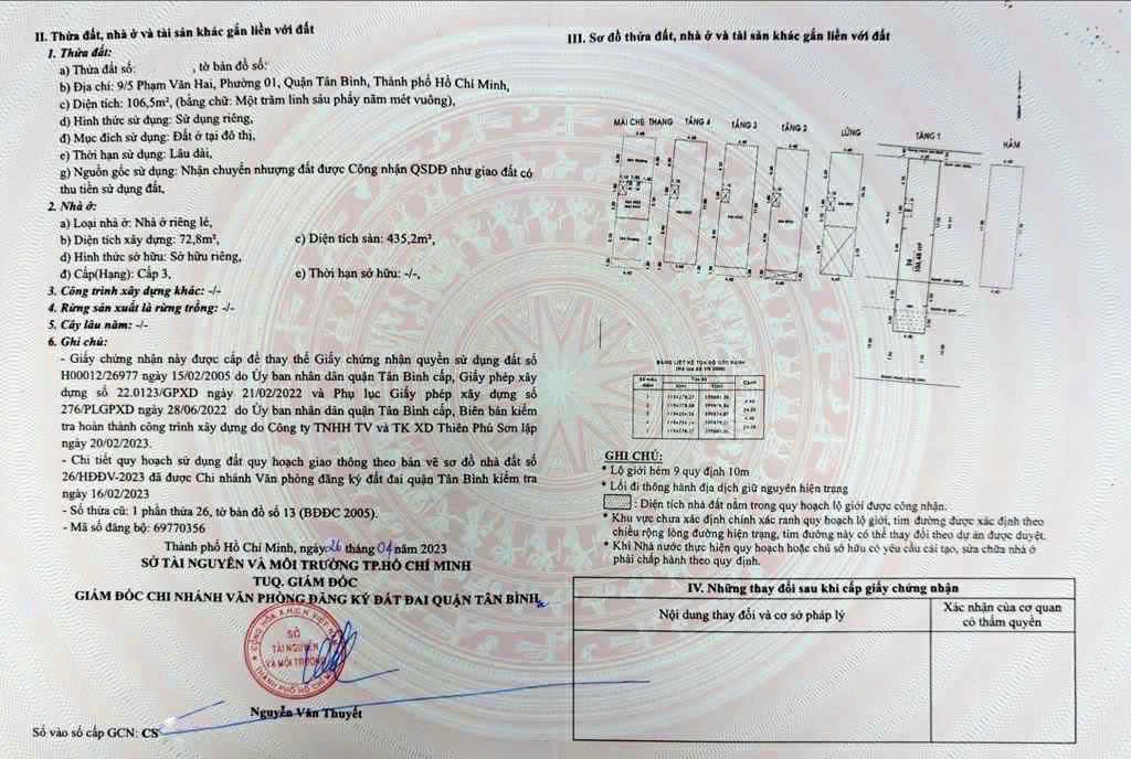 Bán nhà 9/5 Phạm Văn Hai Phường Tân Sơn Hòa - Hinh 2