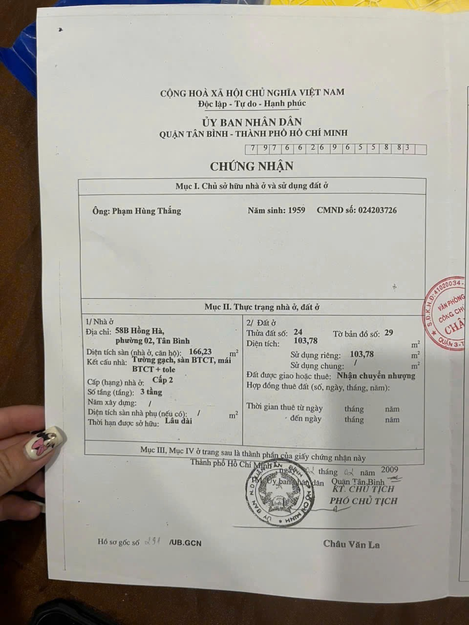 Bán nhà 58B Hồng Hà Phường Tân Sơn Hòa - Hinh 6