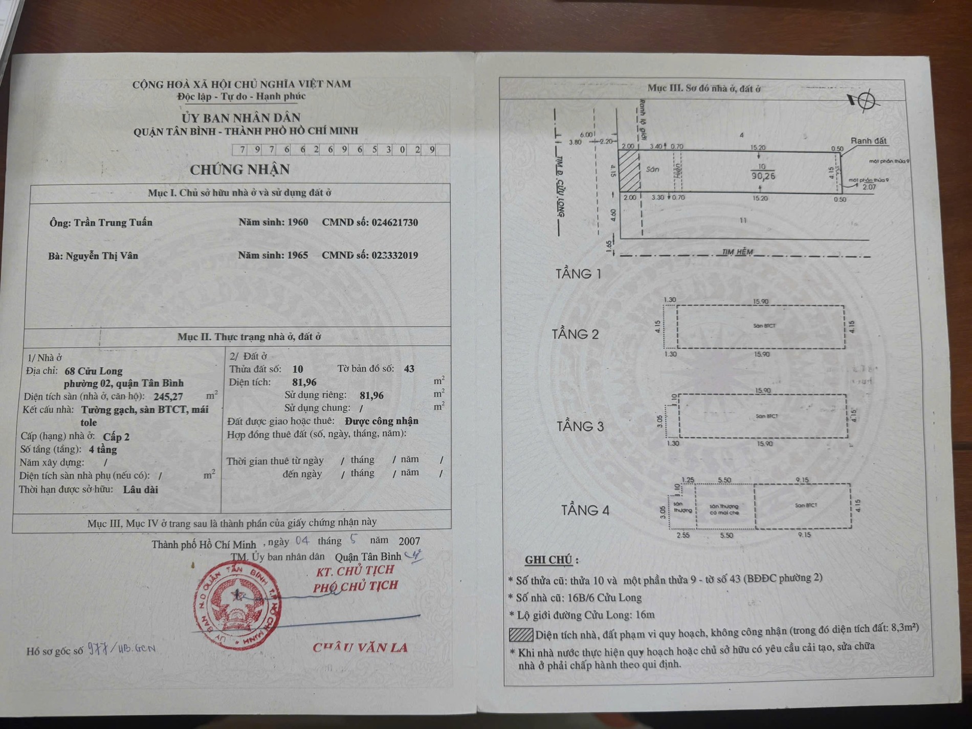 Bán nhà 68 Cửu Long Phường Tân Sơn Hòa - Hinh 3